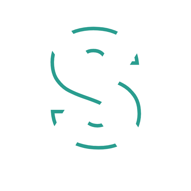 Scentix Oy's white short logo its a S with a X on top of it
